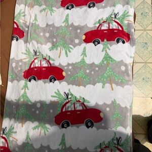 Red Car and Tree Blanket